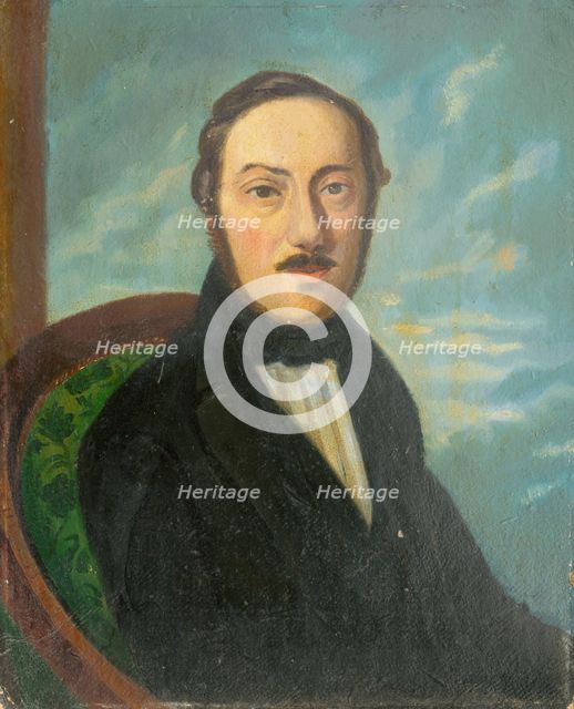 Portrait of a Man in an Armchair, 1840-1850. Creator: Unknown.
