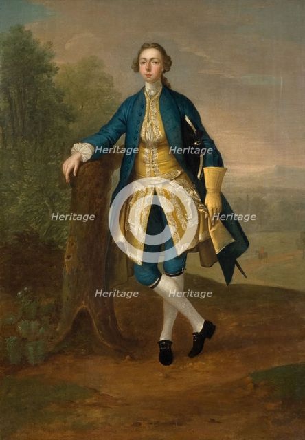 Portrait Of A Man In Blue, 1785. Creator: Arthur Devis.