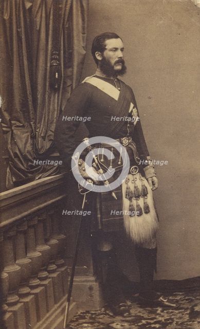 Portrait of a man in British military uniform, about 1865. Creator: Unknown.
