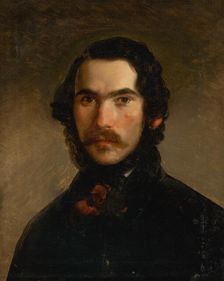 Portrait of a Man in Dark Clothes, 1840-1860. Creator: Imrich Emanuel Roth