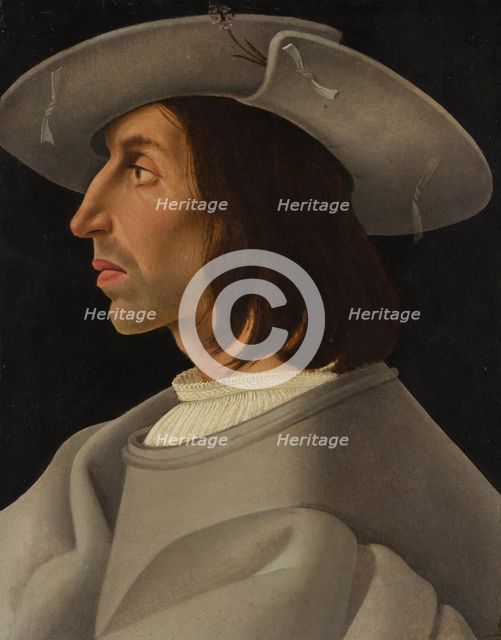 Portrait of a Man in Profile, ca. 1525. Creator: ? Italian Painter (ca. 1525).