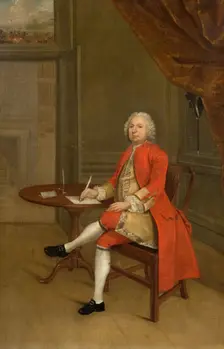Portrait Of A Man In Red, 1785. Creator: Arthur Devis