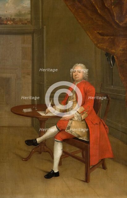 Portrait Of A Man In Red, 1785. Creator: Arthur Devis.