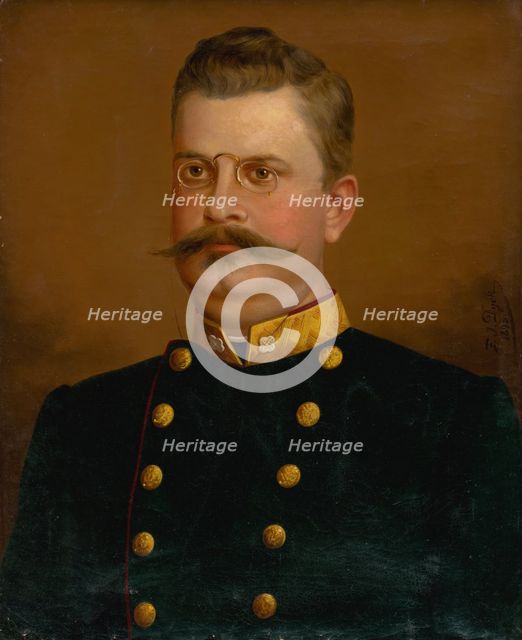Portrait of a Man in Uniform, 1893. Creator: FJ Dyck.