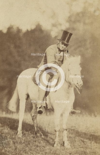 Portrait of a Man on a Horse, late 19th century. Creator: Unknown.