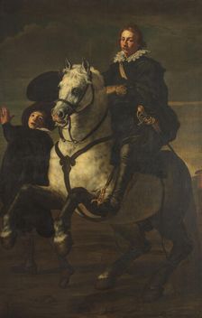 Portrait of a man on horseback, c.1610-c.1620. Creator: Unknown