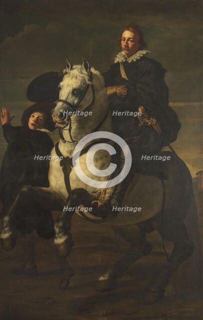 Portrait of a man on horseback, c.1610-c.1620.  Creator: Unknown.
