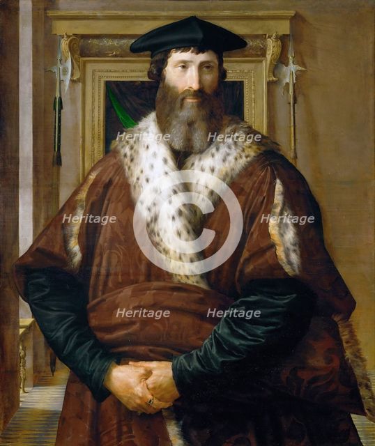 Portrait of a Man (Malatesta Baglione), c.1535. Artist: Parmigianino (1503-1540)