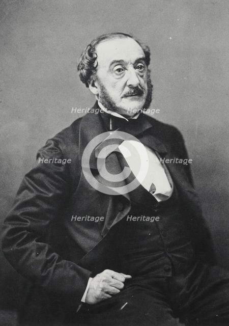 Portrait of a man, negative about 1860-1870; print mid-20th century. Creator: Nadar.