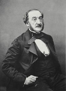 Portrait of a man, negative about 1860-1870; print mid-20th century. Creator: Nadar