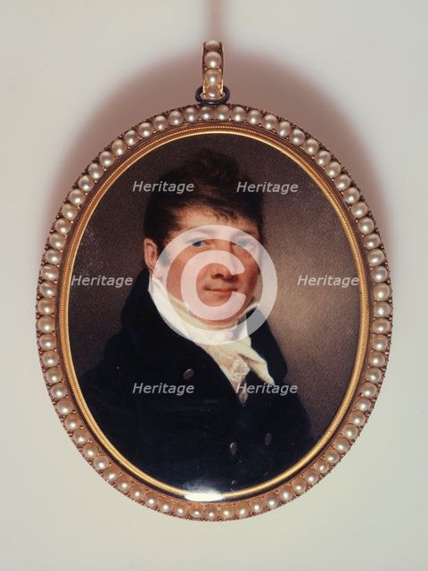 Portrait of a man, said to be a portrait of Sir N. Vincent, c1800. Creators: English School, Samuel John Stump.