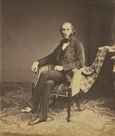Portrait of a man, seated, 1850s. Creator: Roger Fenton