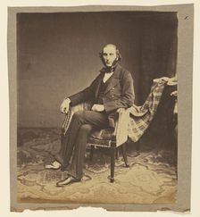 Portrait of a man, seated, 1850s. Creator: Roger Fenton