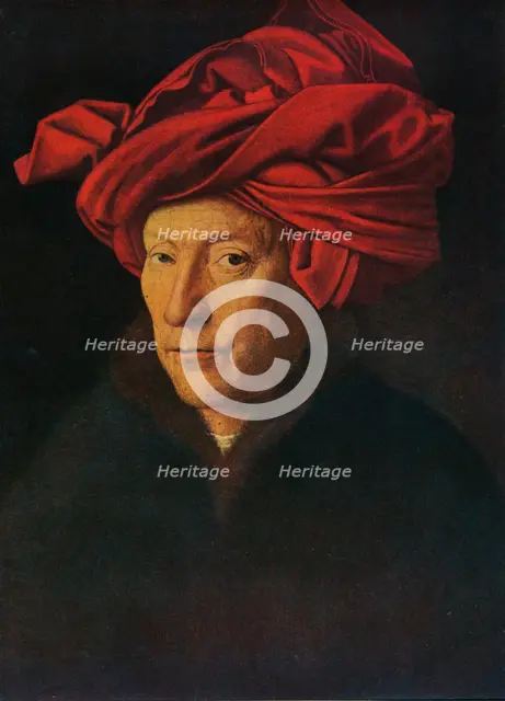 'Portrait of a Man (Self Portrait?)', 1433.  Artist: Jan van Eyck.