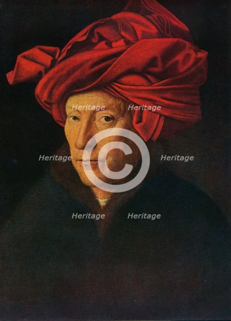 'Portrait of a Man (Self Portrait?)', 1433.  Artist: Jan van Eyck.