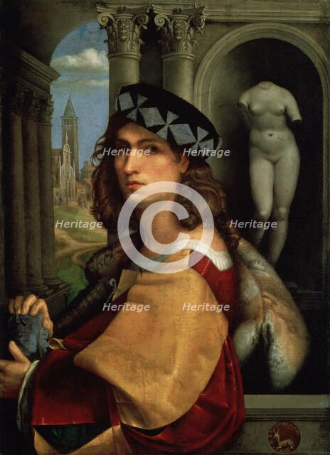 'Portrait of a Man', (Self-Portrait), 1512. Artist: Domenico Capriolo