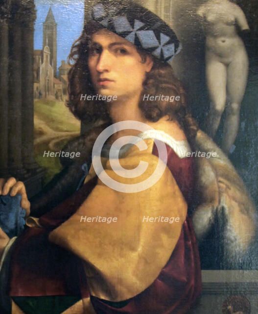 'Portrait of a Man, (Self-portrait)', 1512. Artist: Domenico Capriolo