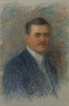 Portrait of a Man, Study, 1916-1917. Creator: Maria Wiik