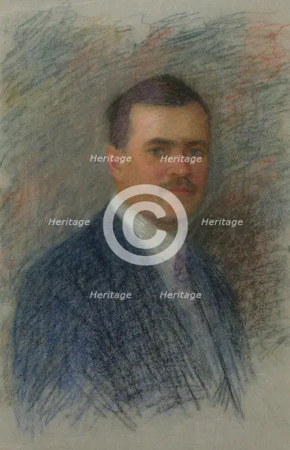 Portrait of a Man, Study, 1916-1917. Creator: Maria Wiik.