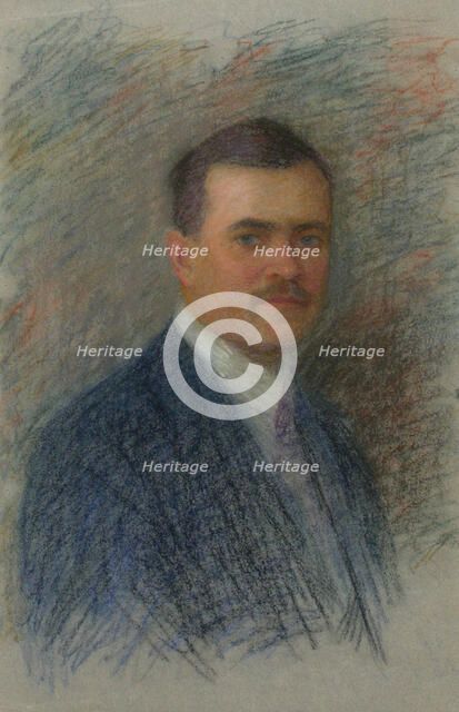 Portrait of a Man, Study, 1916-1917. Creator: Maria Wiik.