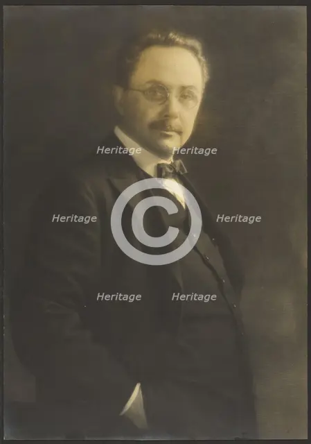 Portrait of a Man Standing with Hand in Pocket, 1907-1943. Creator: Louis Fleckenstein.