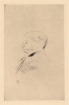 Portrait of a Man (Portrait dun homme), 1898 (printed 1927). Creator: Henri de Toulouse-Lautrec (French, 1864-1901)