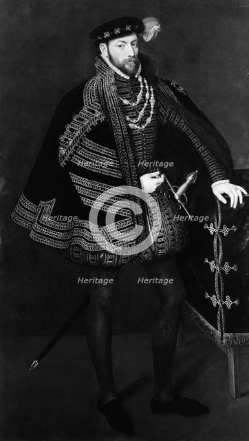 Portrait of a Man, Possibly Ottavio Farnese (1524-1586), Duke of Parma and Piacenza, 1563. Creator: Antonis Mor.