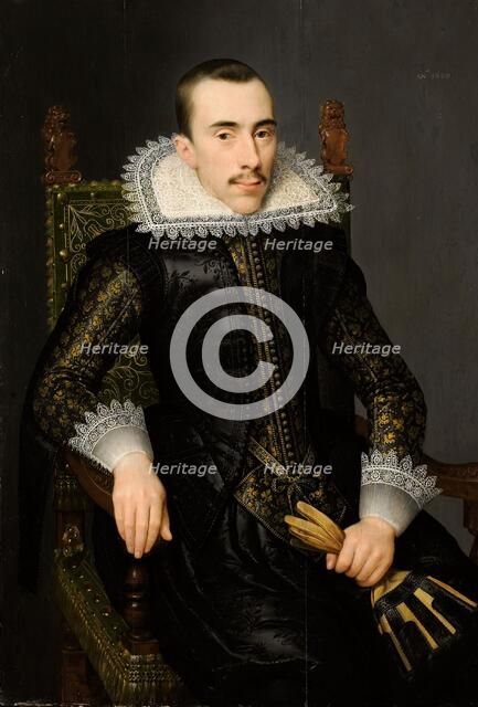 Portrait of a Man, possibly Walterus Fourmenois (1596-1653), 1620. Creator: Salomon Mesdach.