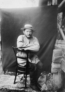 Portrait of a man, possibly the author of the album, 1890. Creator: Unknown