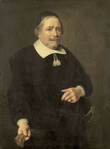 Portrait of a Man, presumably Willem van Velden, Secretary to Hugo de Groot, 1657. Creator: Anon