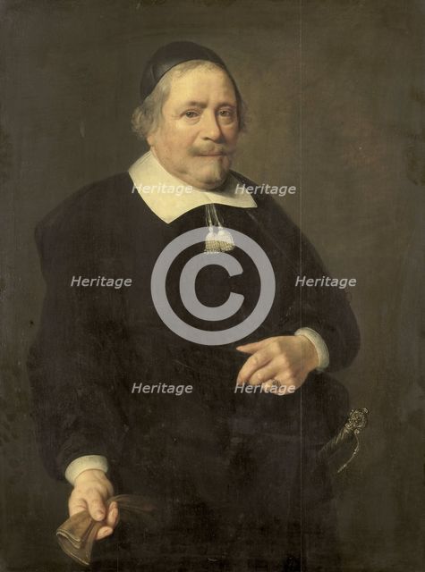 Portrait of a Man, presumably Willem van Velden, Secretary to Hugo de Groot, 1657. Creator: Anon.