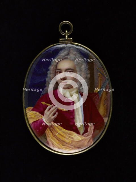 Portrait of a man, probably a musician, between 1725 and 1750. Creator: English School.