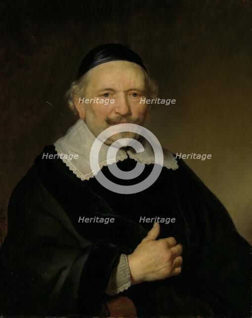 Portrait of a Man, probably Augustijn Wtenbogaert (1577-1655), c.1643. Creator: Govaert Flinck.