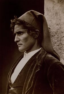 Portrait of a man probably Taormina, Sicily, c1890s. Creator: Count Wilhelm von Gloeden