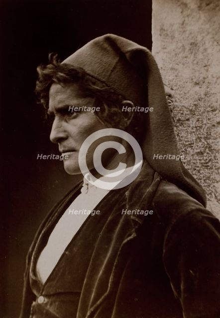 Portrait of a man probably Taormina, Sicily, c1890s. Creator: Count Wilhelm von Gloeden.