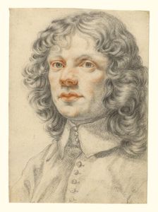 Portrait of a Man (recto); Portrait of a Man (accidental offset) (verso), about 1660. Creator: Filippo Baldinucci