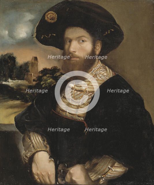Portrait of a Man Wearing a Black Beret, ca 1530.