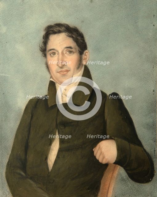 Portrait of a man wearing a frock coat (Poltoratsky), 1820s. Artist: Anonymous  