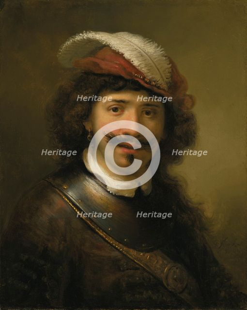 Portrait of a Man Wearing a Gorget and a Plumed Hat, 1636. Creator: Flinck, Govaert (1615-1660).
