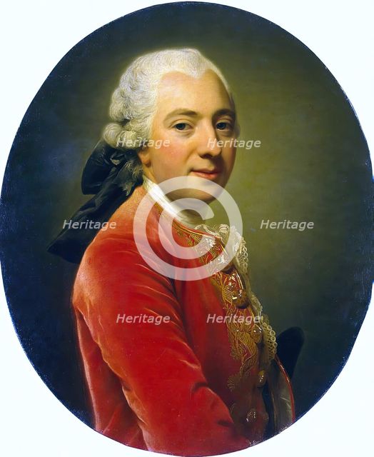 Portrait of a Man Wearing a Red Caftan, 1764. Creator: Alexander Roslin.
