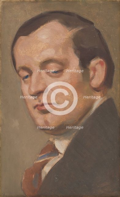 Portrait of a Man with Tie, 1923-1926. Creator: Milan Thomka Mitrovsky.