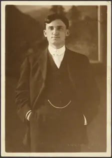 Portrait of a Man with Watch Chain, 1907-1924. Creator: Louis Fleckenstein