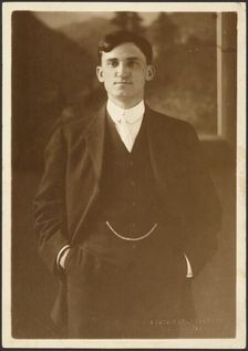 Portrait of a Man with Watch Chain, 1907-1924. Creator: Louis Fleckenstein