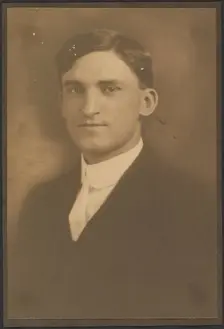 Portrait of a Man with Watch Chain (not visible), 1907-1924. Creator: Louis Fleckenstein