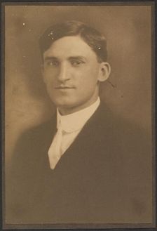 Portrait of a Man with Watch Chain (not visible), 1907-1924. Creator: Louis Fleckenstein