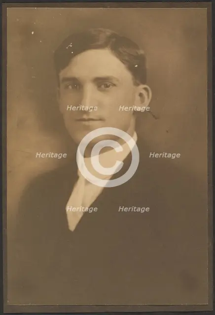 Portrait of a Man with Watch Chain (not visible), 1907-1924. Creator: Louis Fleckenstein.