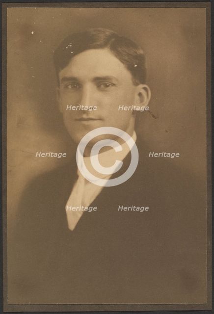 Portrait of a Man with Watch Chain (not visible), 1907-1924. Creator: Louis Fleckenstein.