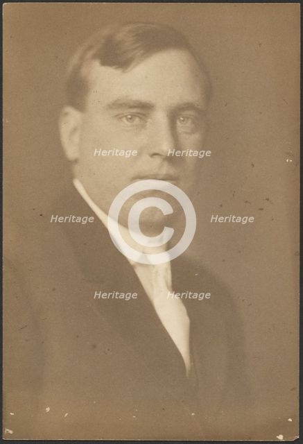 Portrait of a Man with White Tie, 1907-1943. Creator: Louis Fleckenstein.