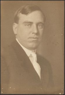 Portrait of a Man with White Tie, 1907-1943. Creator: Louis Fleckenstein