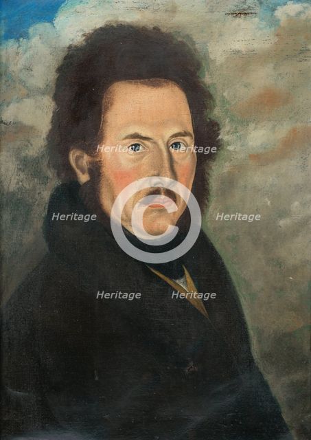 Portrait of a man with a mustache, c1850. Creator: Unknown.